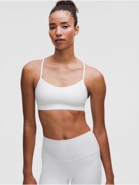 lululemon athletica White Flow Y Nulu Sports Bra Light Support